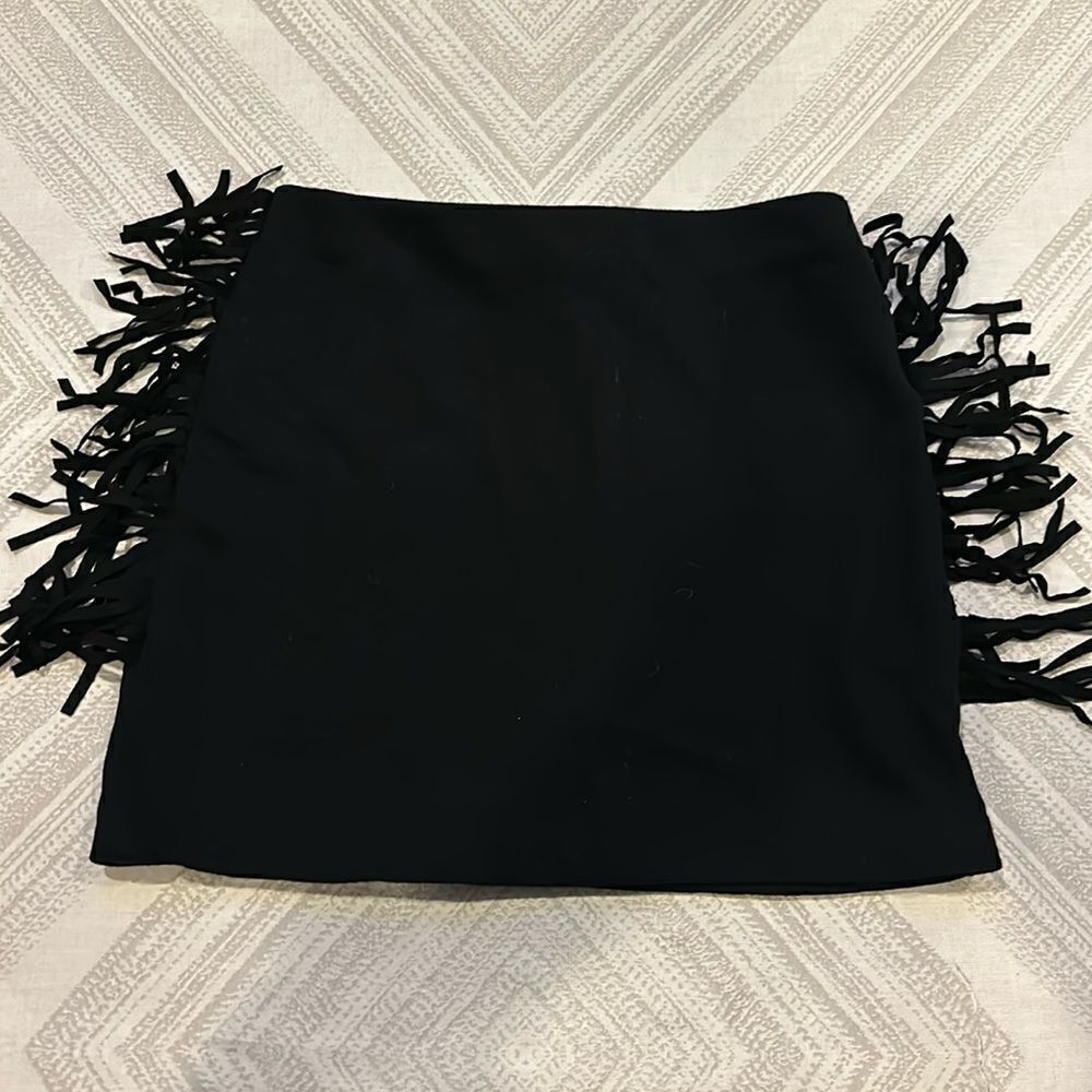 Polo Ralph Lauren Girls Black Side Fringe Skirt